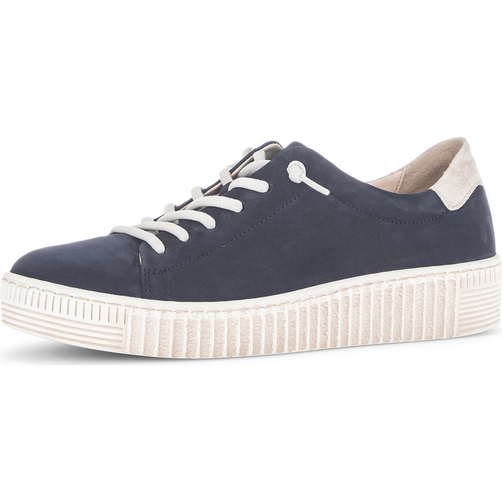 Gabor Lace Up Sneaker In Blue
