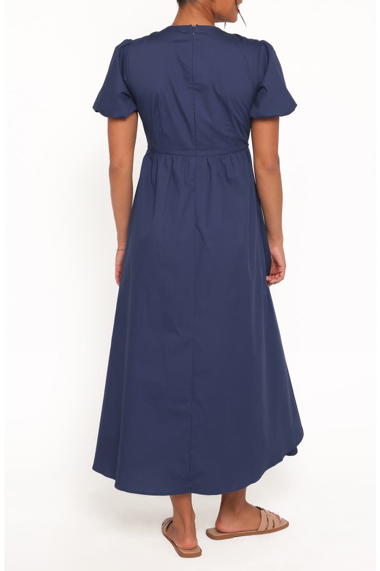 Ilyana Puff Sleeve Cotton Maxi Dress, Alternate, color, NAVY