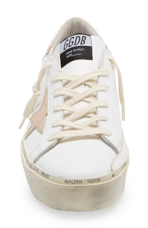 Golden Goose Hi Star Low Top Platform Sneaker In White/rose Gold