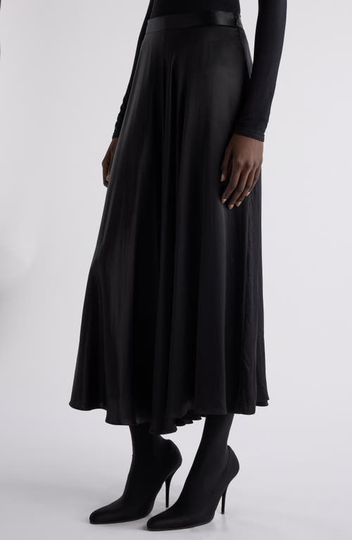 Balenciaga Asymmetrical Midi Skirt In Black