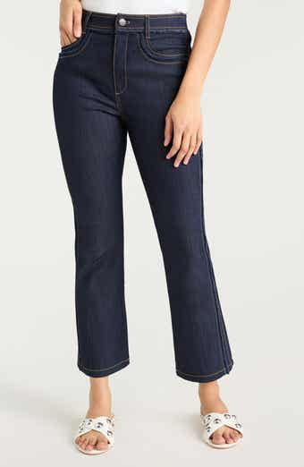 Cinq à Sept Sallie Fringe Trim Flare Crop Jeans