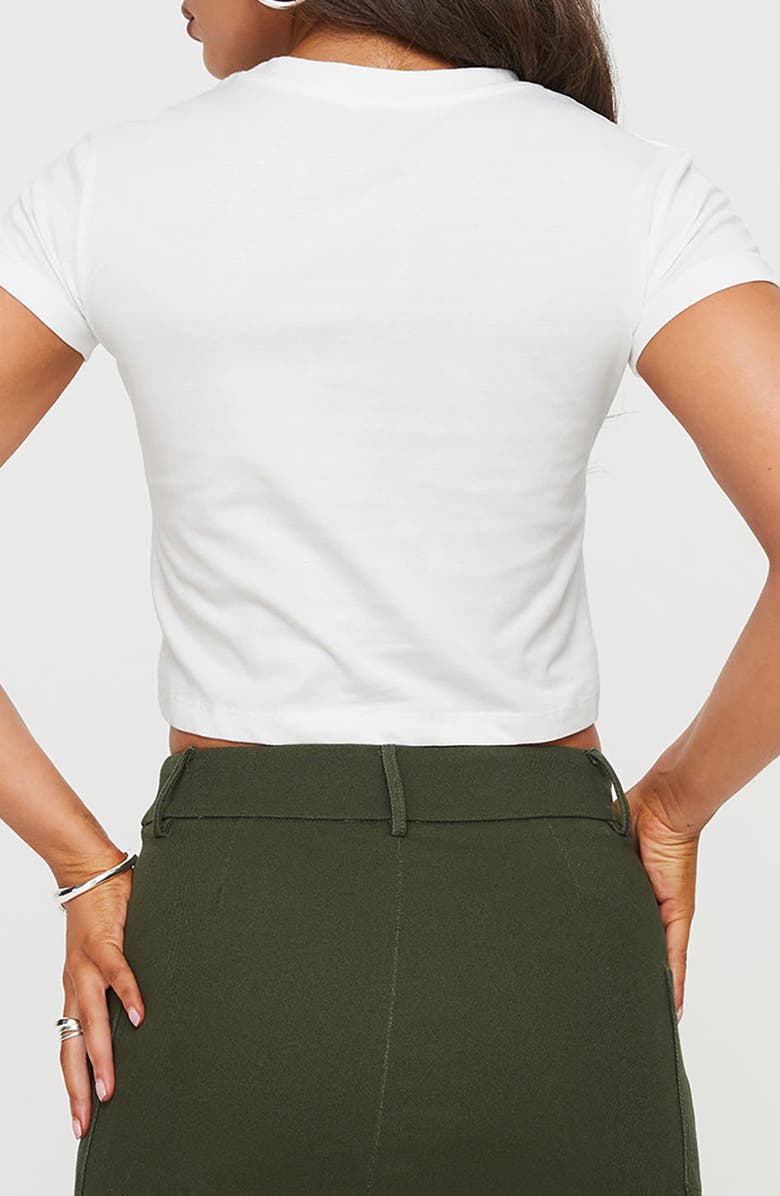 Princess Polly Arri Graphic Crop Top, Alternate, color, White