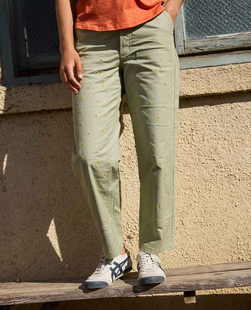 Toad And Co Juniper Utility Pant In Yucca Embroidery In Green