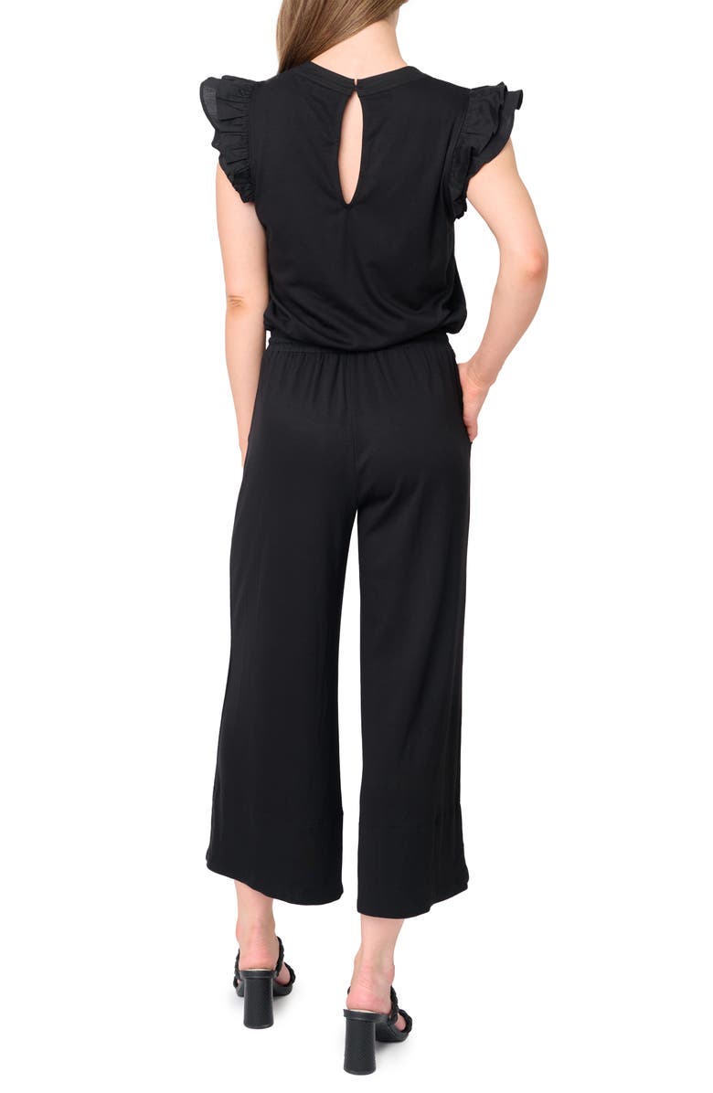 GIBSONLOOK Essential Luxe Crop Wide Leg Jumpsuit, Alternate, color,