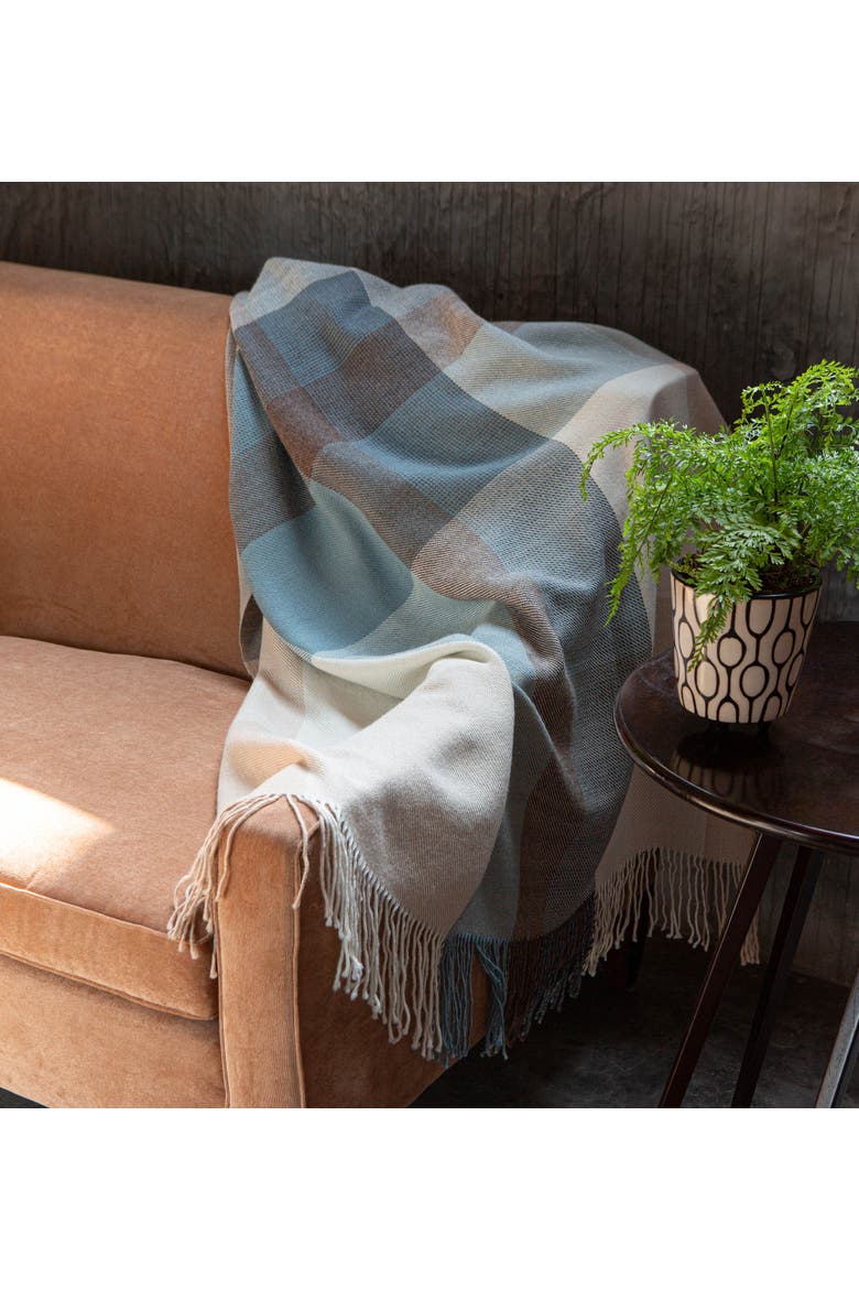 Handwoven Alpaca Throw, Alternate, color, Blue