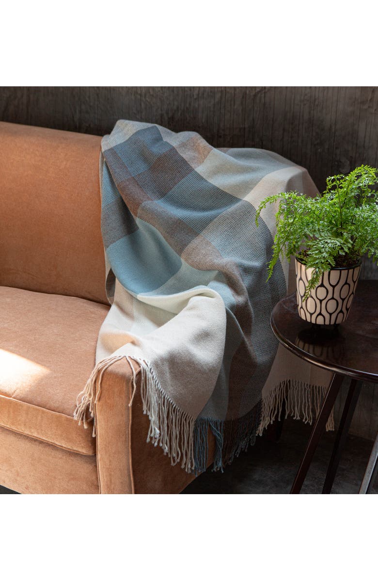 Allpa Handwoven Alpaca Throw, Alternate, color, Blue