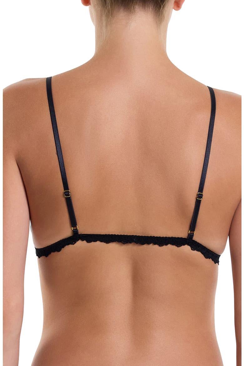Dotted Tulle Bralette, Alternate, color, BLACK