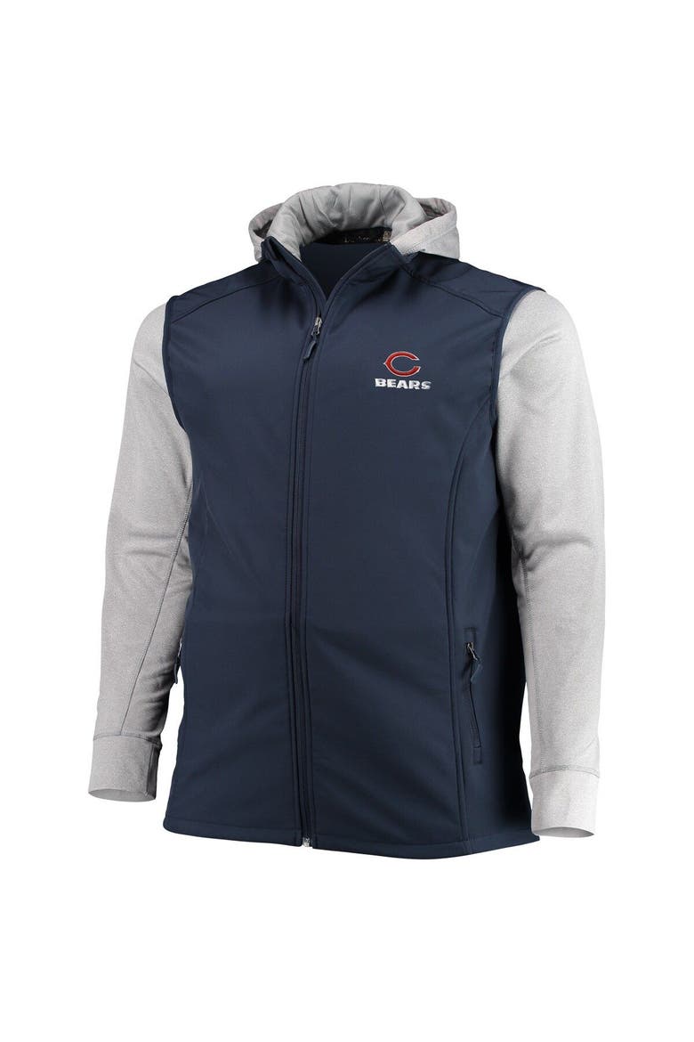 Men's Dunbrooke Navy/Gray Chicago Bears Big & Tall Alpha Full-Zip Hoodie Jacket, Alternate, color, Navy