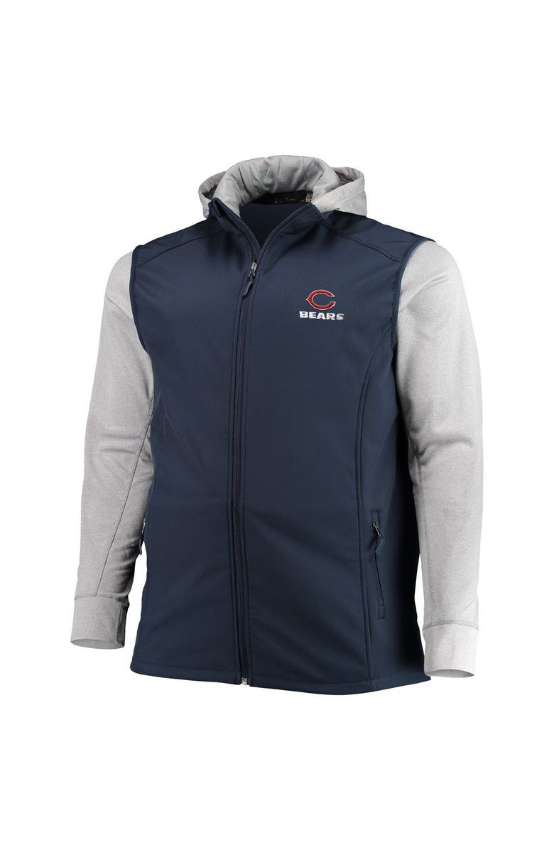 DUNBROOKE Men's Dunbrooke Navy/Gray Chicago Bears Big & Tall Alpha Full-Zip Hoodie Jacket, Alternate, color, 