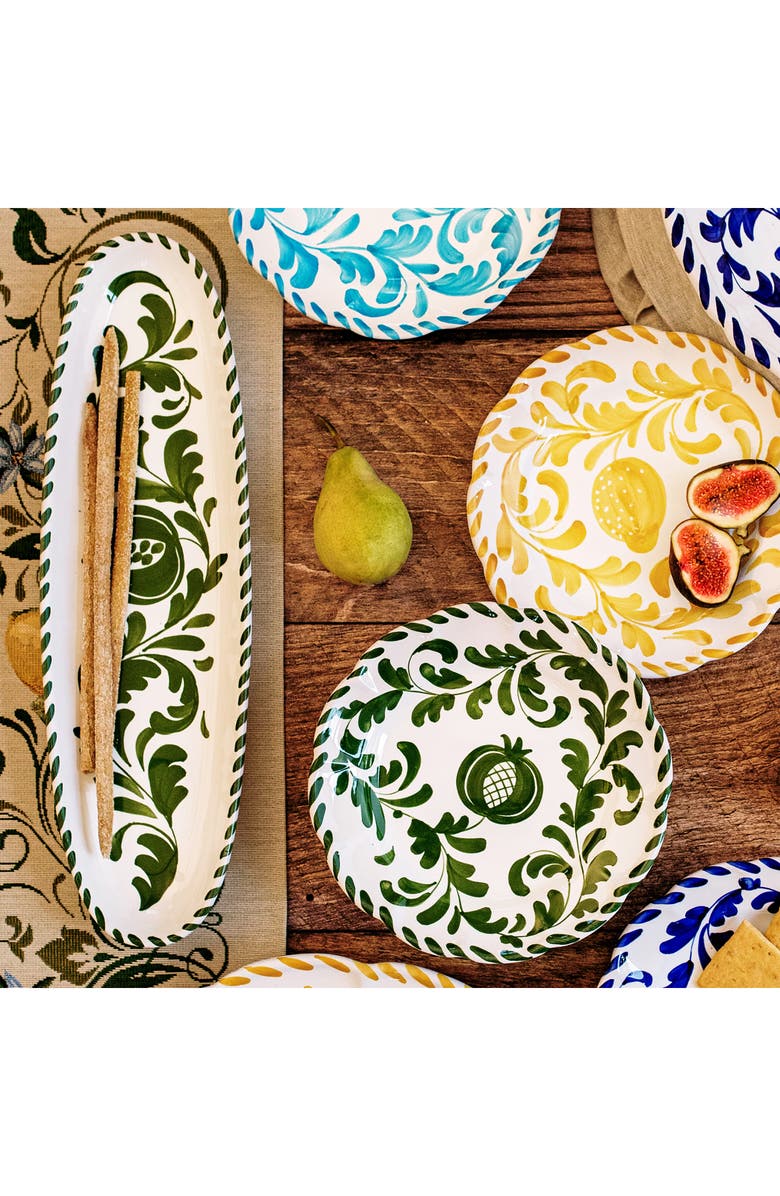 VIETRI Arezzo Narrow Platter, Alternate, color, Green