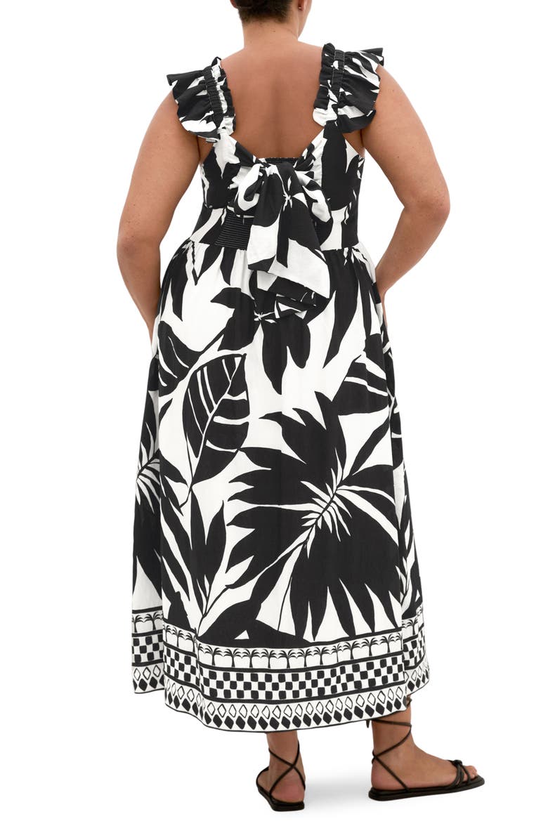 City Chic Mirage Print Maxi Dress, Alternate, color, Island Oasis Bdr