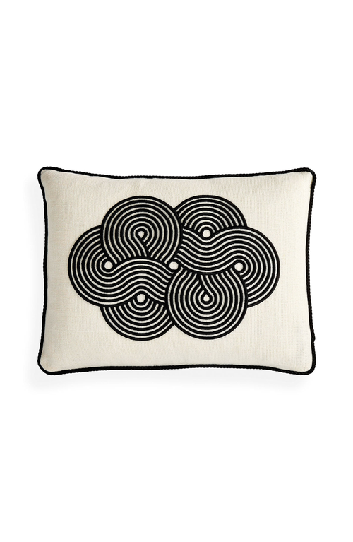Jonathan Adler Pompidou B&w Pillow In Gray