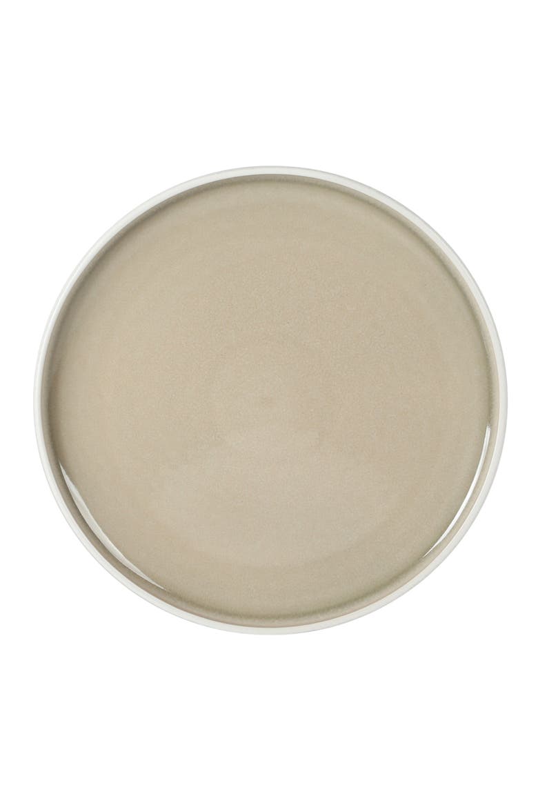 Pacifico Beach 12-Piece Reactive Glaze Stoneware Dinnerware Set, Alternate, color, Taupe/White