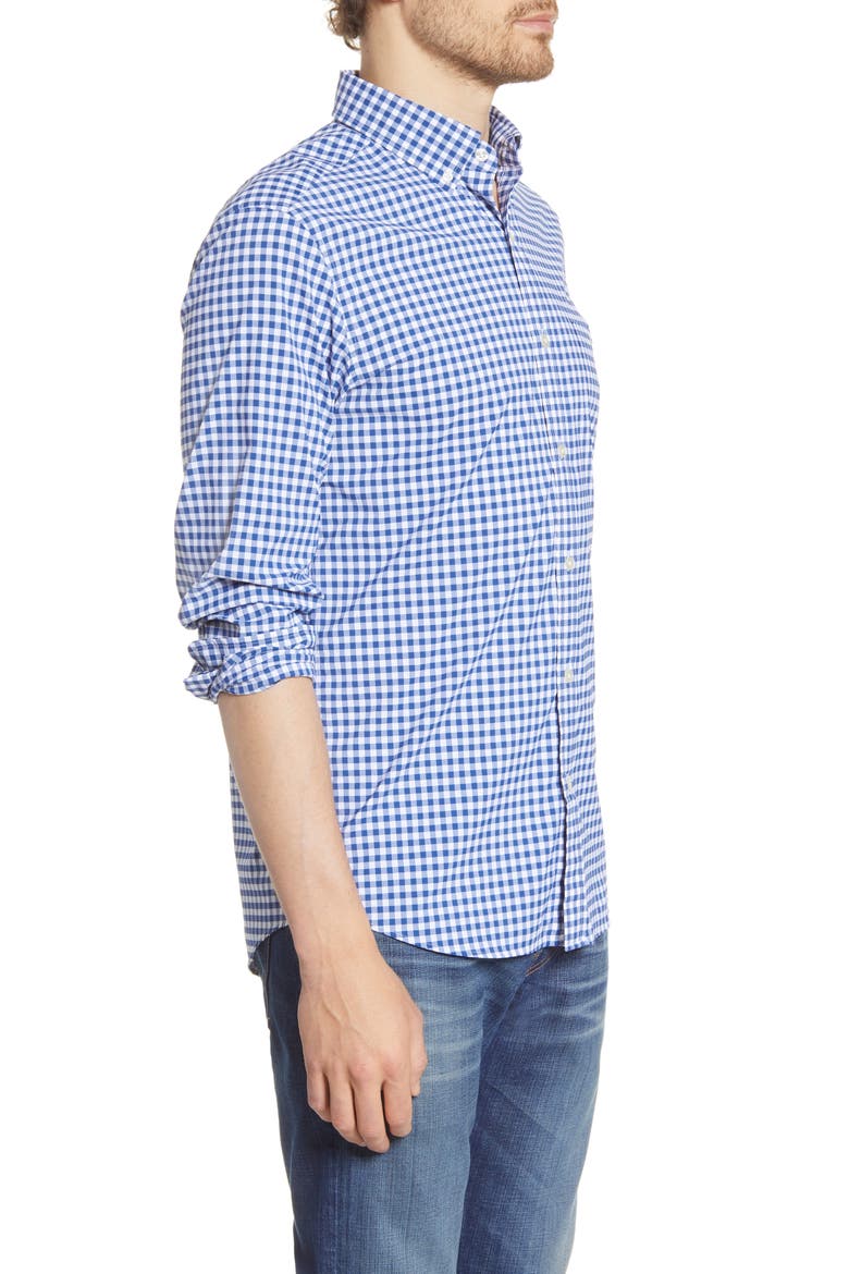Tucker Evernia Classic Fit Check Button-Down Performance Shirt, Alternate, color, BLUE BAY