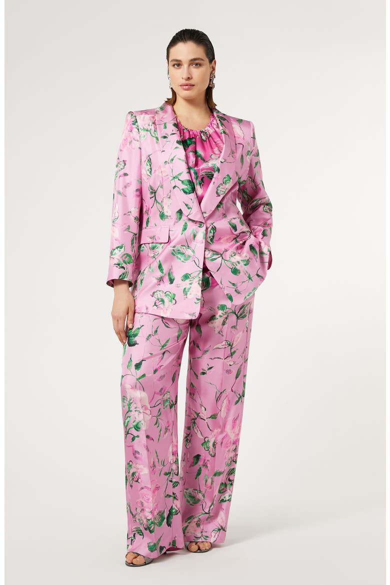 Maremma Silk Twill Straight Leg Trousers, Alternate, color, PINK