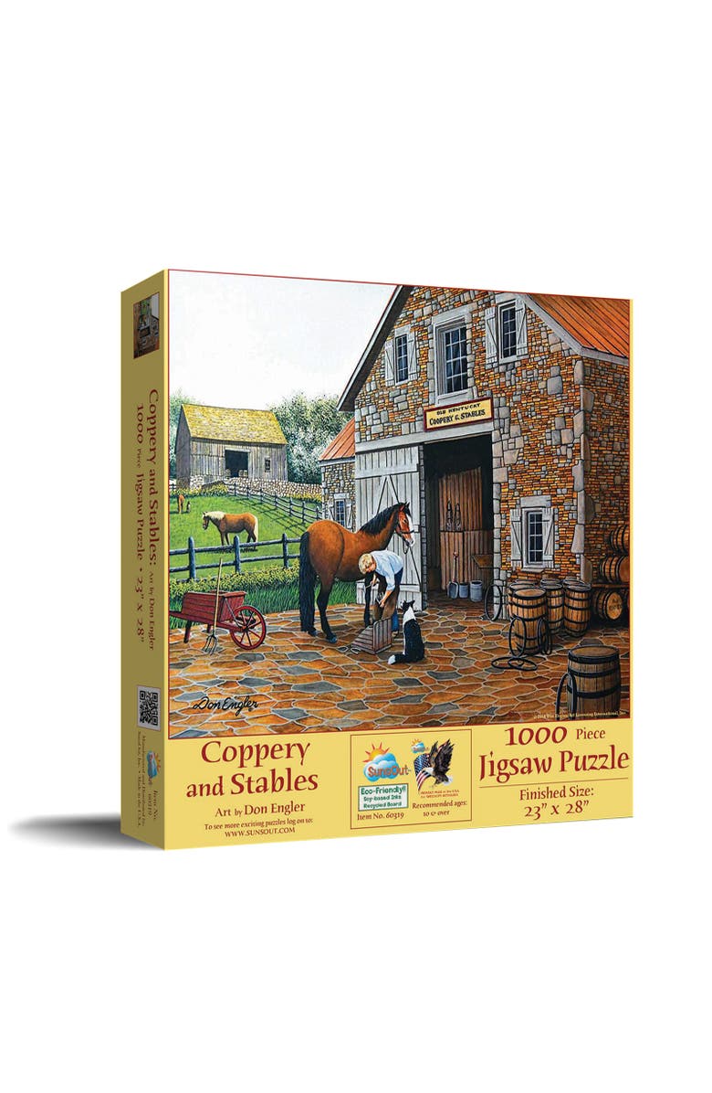Sunsout Coppery and Stables 1000 piece Jigsaw Puzzle for Adults, Main, color, Multicolor