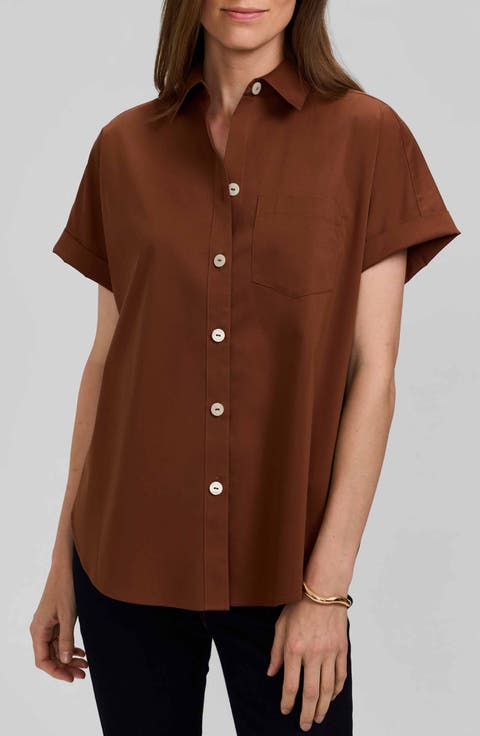 Abigail Short Sleeve Button-Up Shirt