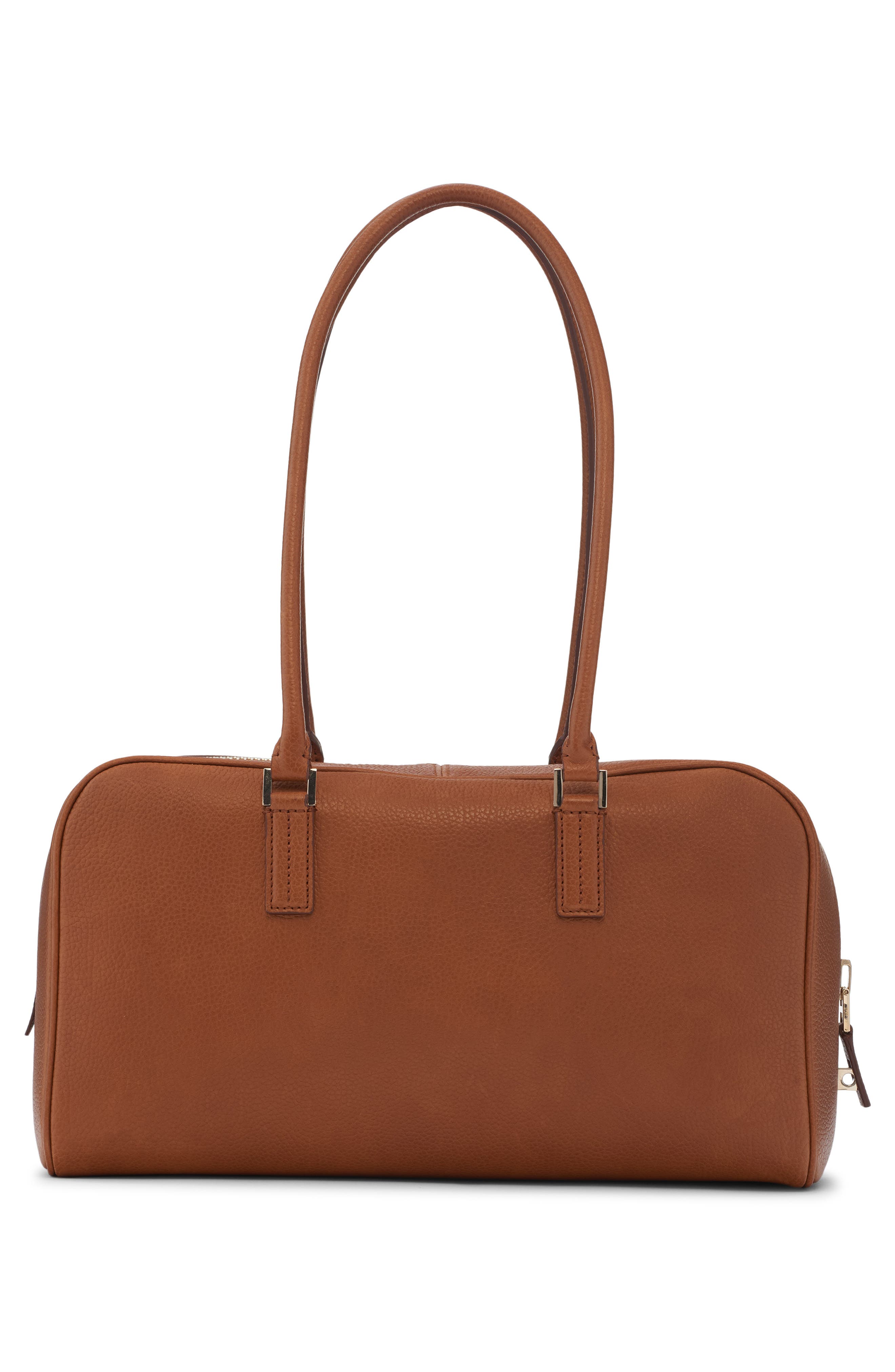 TOM FORD Small Leather Bowling Bag, Alternate, color, Caramel