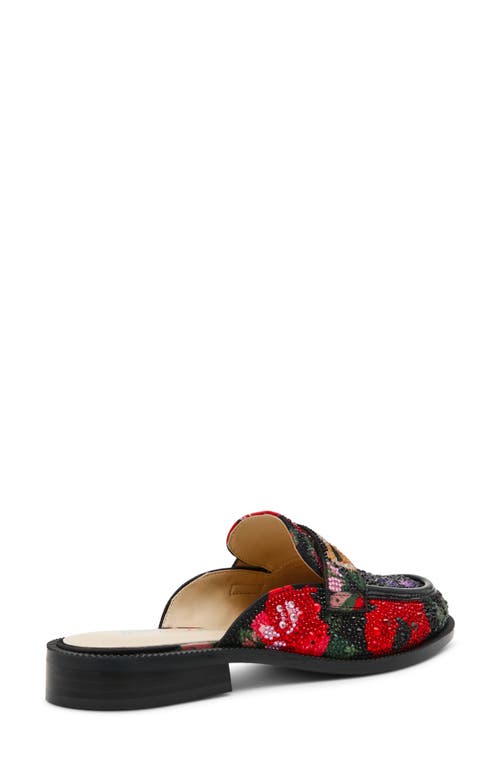 Betsey Johnson Liona Rhinestone Floral Mule In Multi