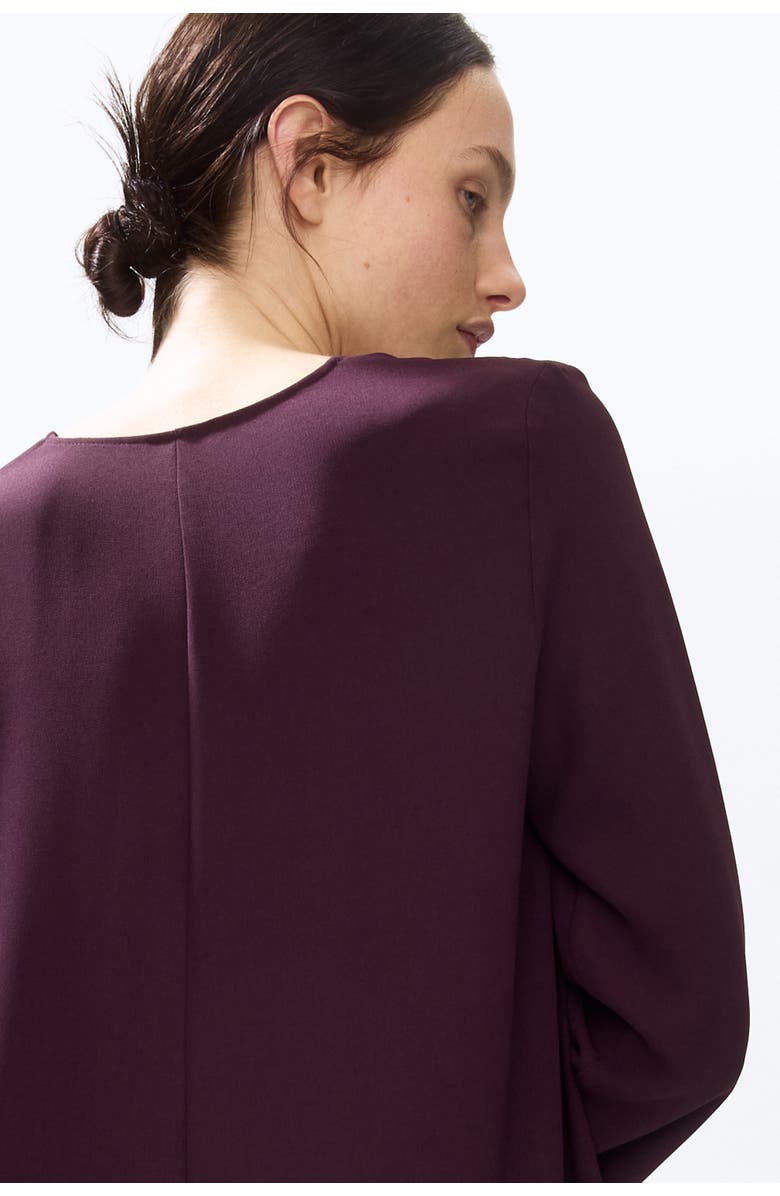 H&M Asymmetric dress, Alternate, color, Plum Purple