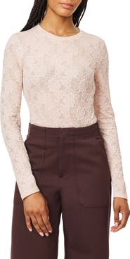 Scotch & Soda Floral Lace Long Sleeve Knit Top