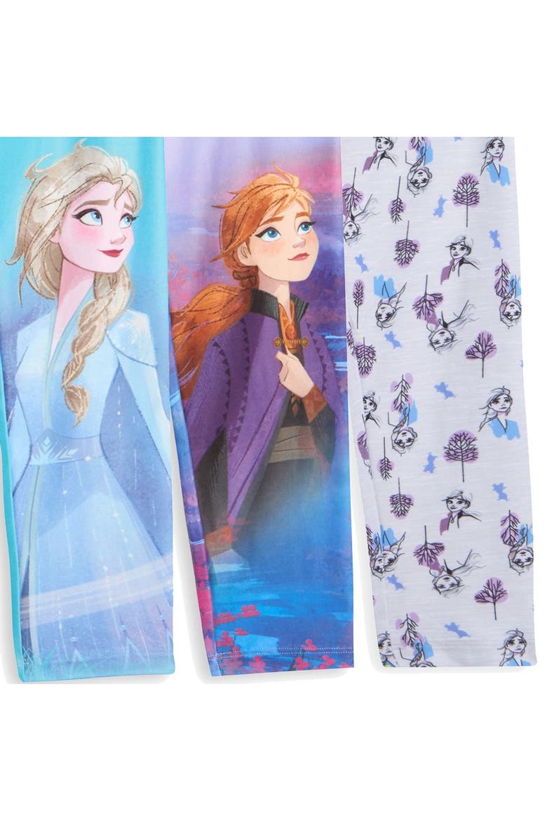 Frozen 3-Pack Leggings, Alternate, color, Anna Elsa Blue Purple