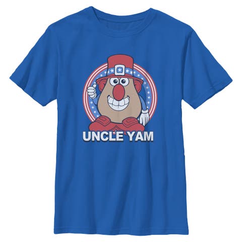 Boy's Mr. Potato Head Uncle Yam Badge  Graphic T-Shirt