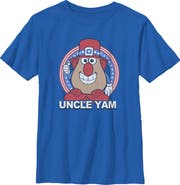 MR. POTATO HEAD Boys' Uncle Yam Badge Graphic Short Sleeve T-Shirt