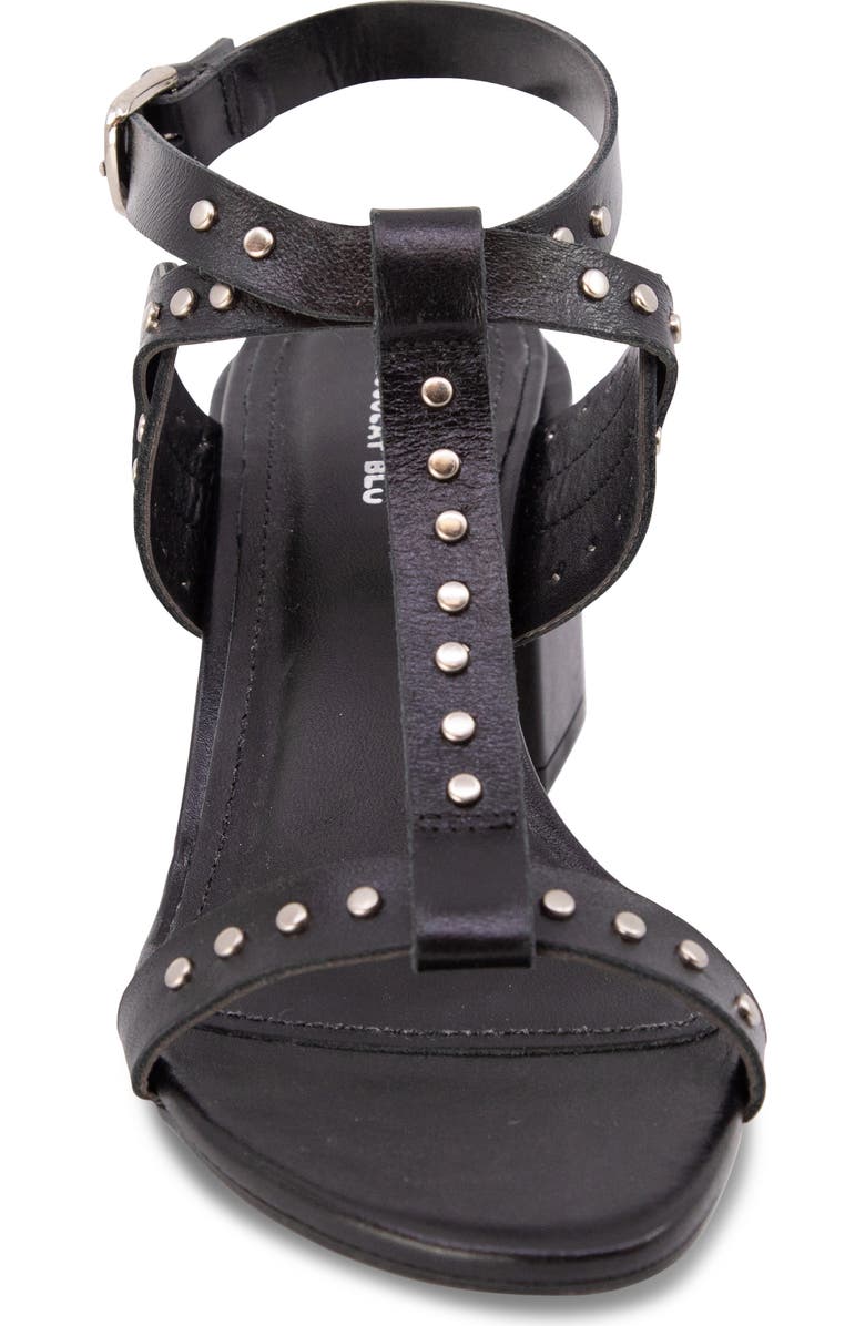 Chocolat Blu Edella Studded Ankle Strap Sandal, Alternate, color, Black Leather