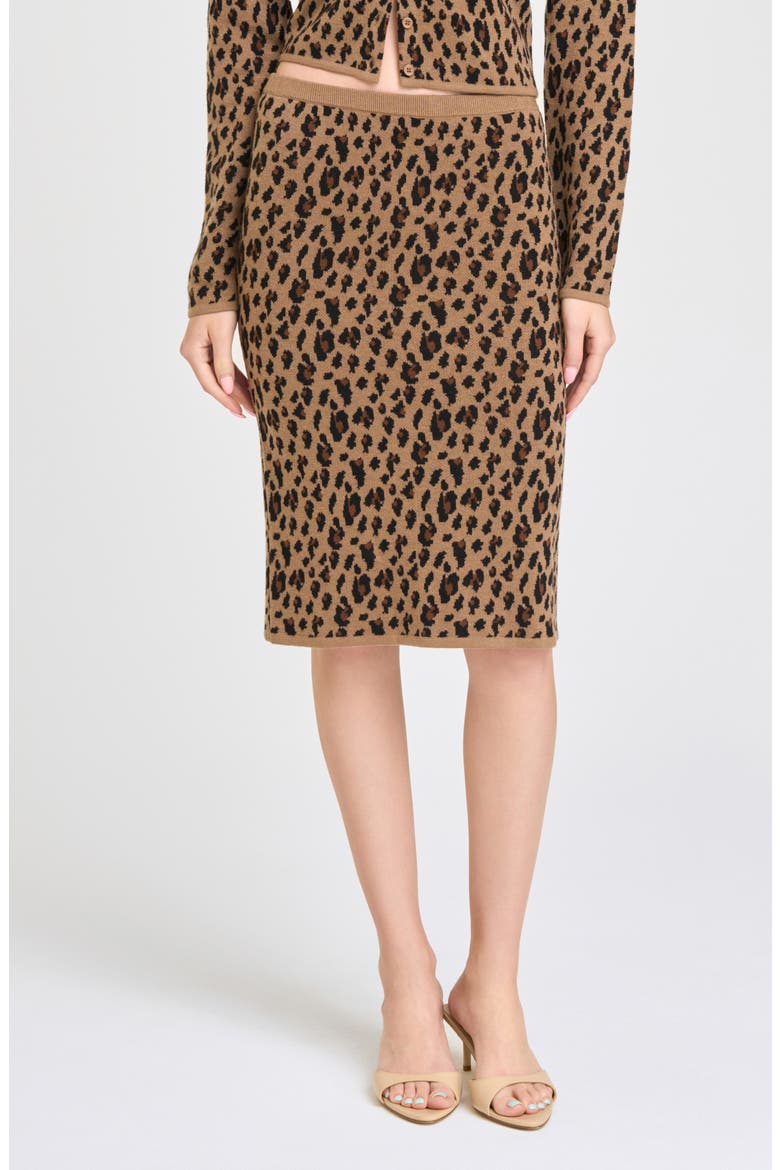 Willa Leopard Print Sweater Skirt, Alternate, color, BROWN LEOPARD