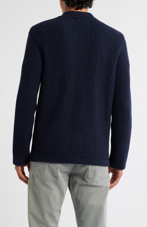 Alex Crane Kite Merino Wool Cardigan In Blue