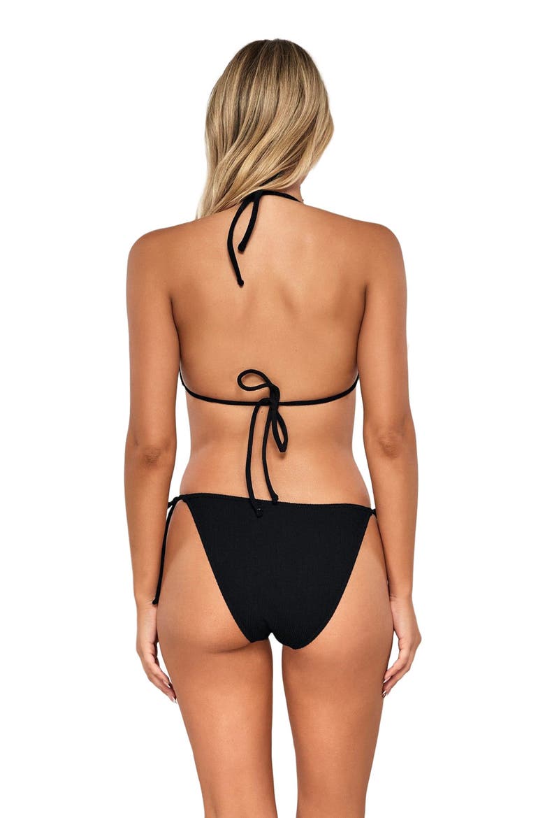 Taryn Tie Side Bikini Swim Bottoms, Alternate, color, Black Pacifica
