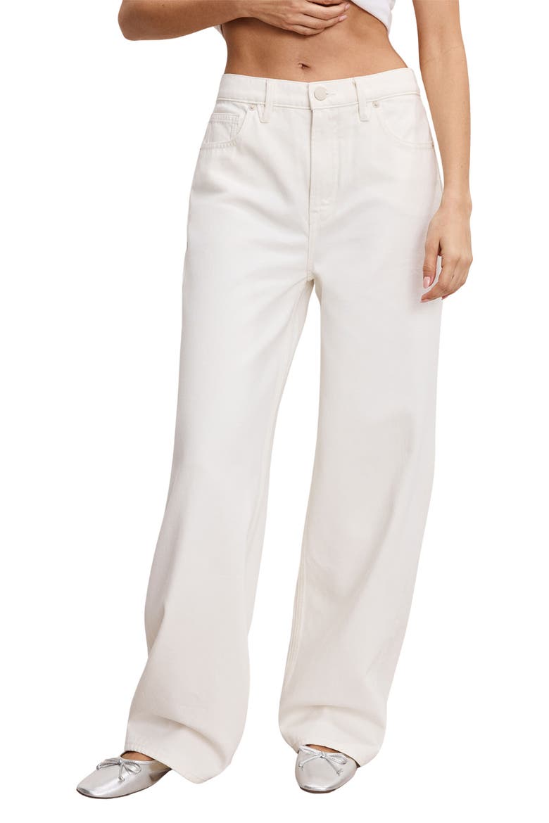 Good Standard Baggy Jeans, Main, color, CLOUD WHITE001