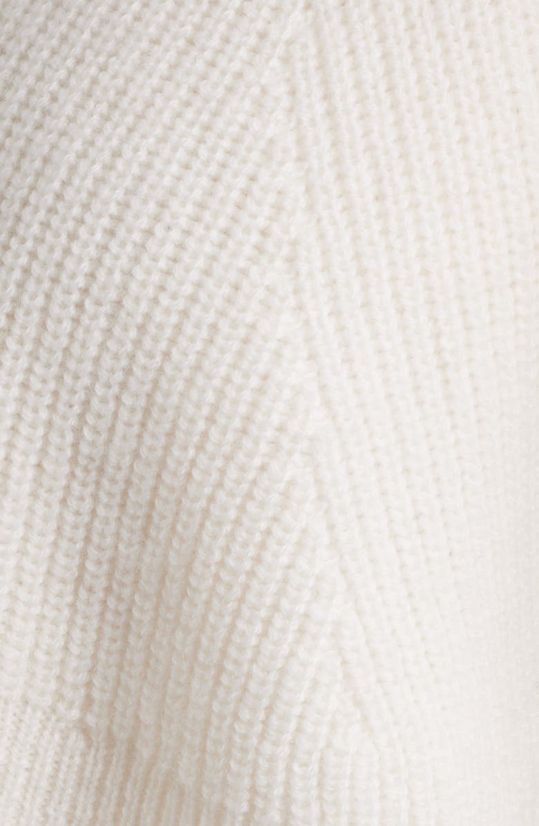 LoveShackFancy Daelyn Capelet Cashmere & Wool Cardigan, Alternate, color, Champagne