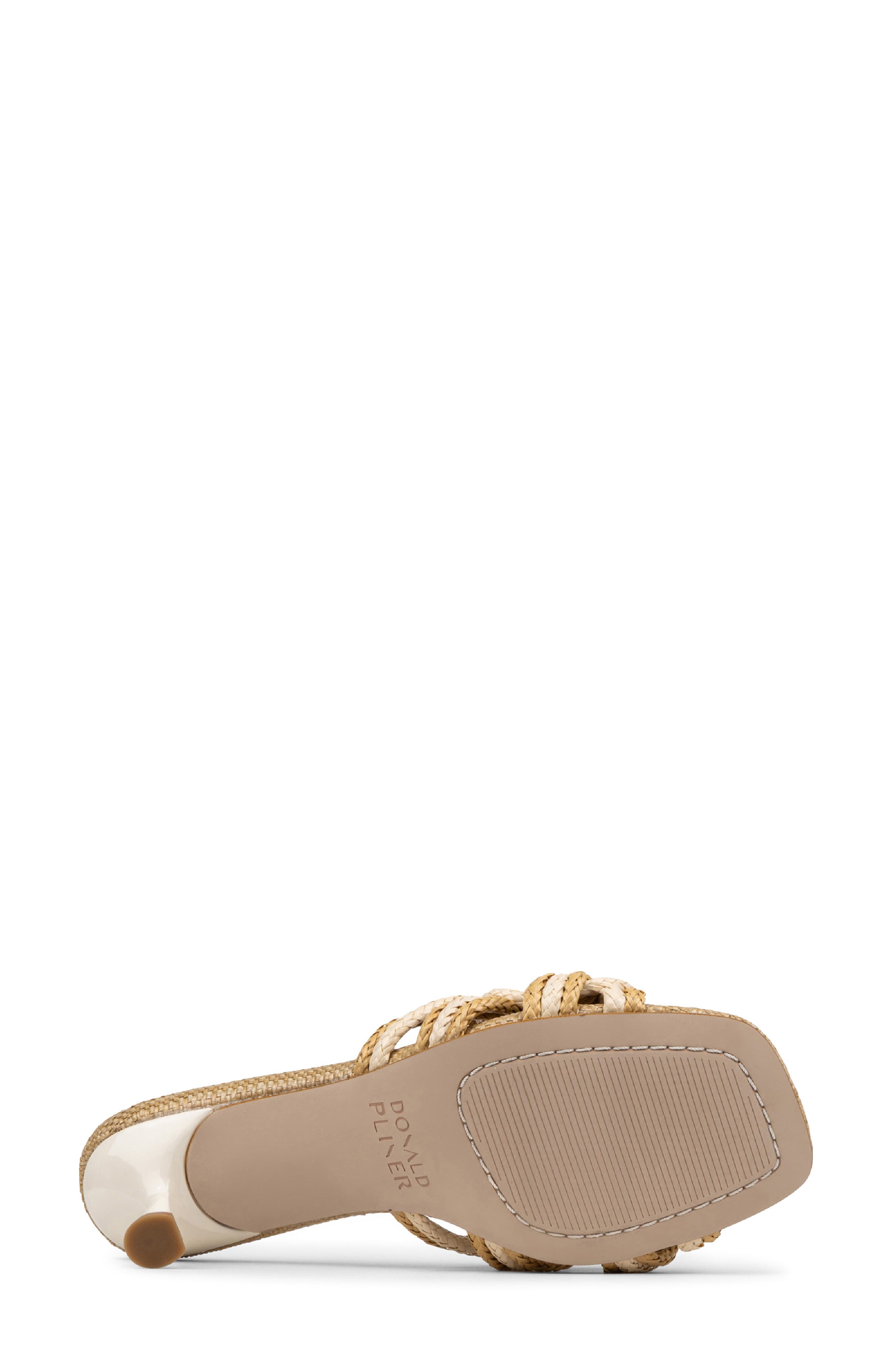 Raffia Kitten Heel Slide Sandal, Alternate, color, BONE/ NATURAL