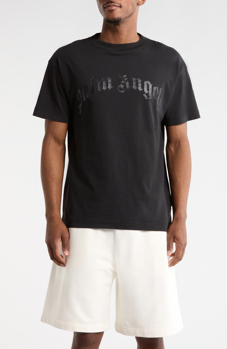 Palm Angels Logo Crewneck Graphic T-Shirt, Main, color,