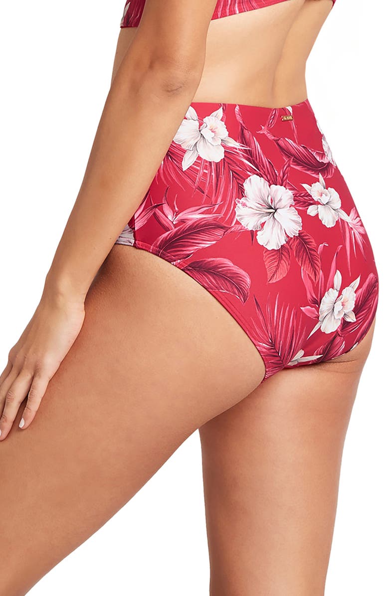 Sea Level Tropicale High Waist Bikini Bottoms, Alternate, color,