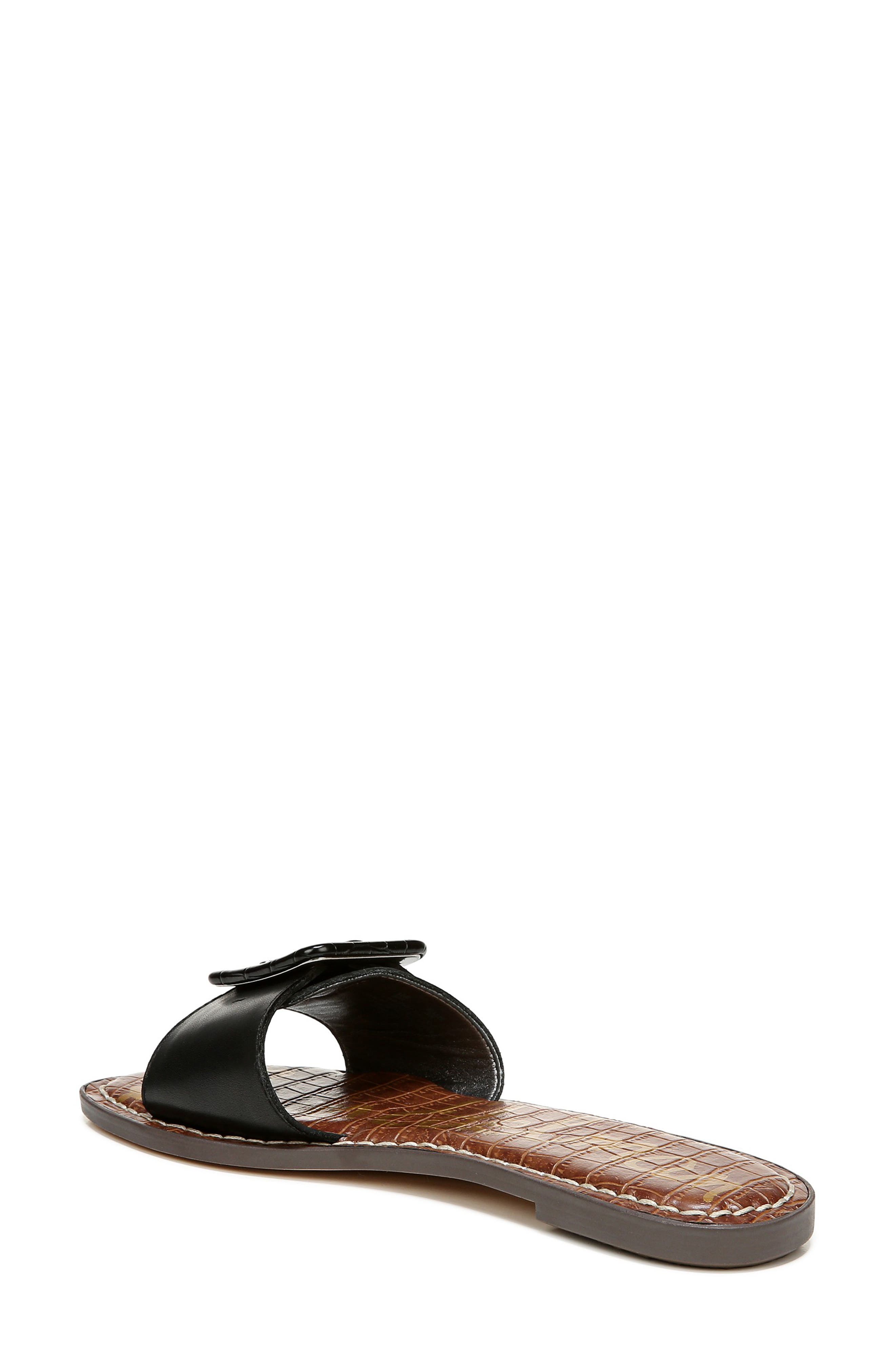 Granada Slide Sandal, Alternate, color, BLACK LEATHER