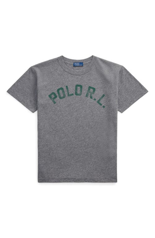 Polo Ralph Lauren Logo Graphic T-shirt In Gray