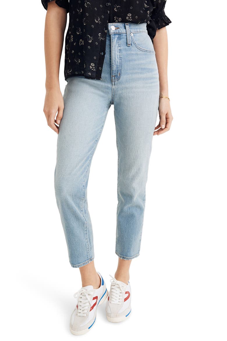 Classic Crop Straight Jeans, Main, color, MEADOWLAND
