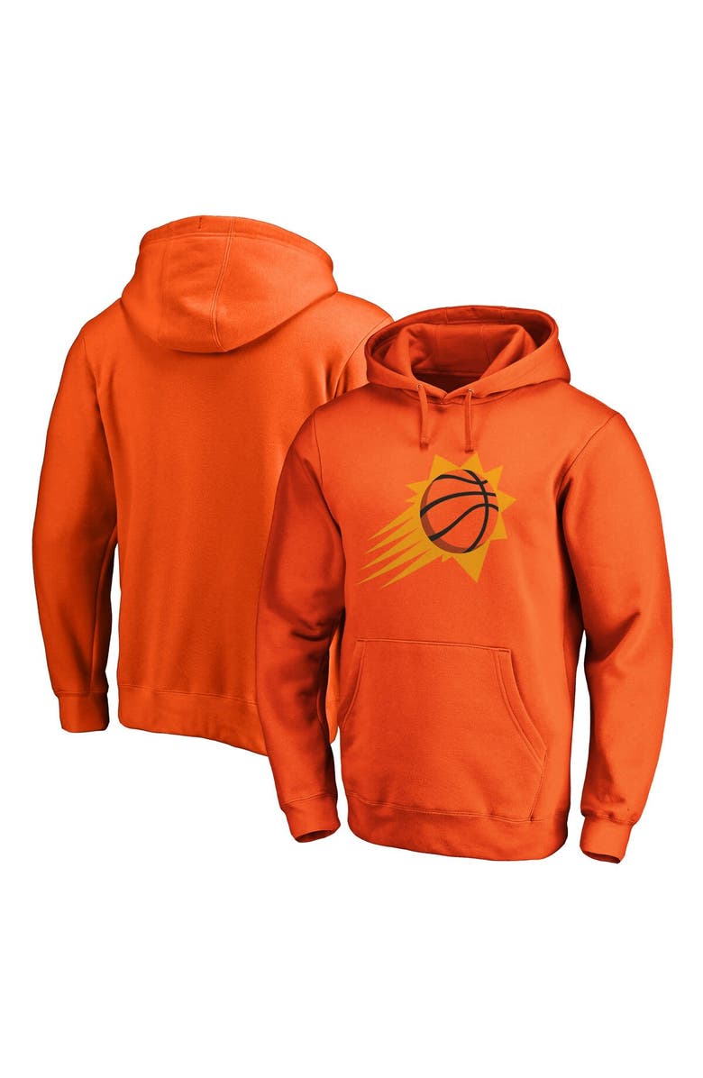 FANATICS Men's Fanatics Branded Orange Phoenix Suns Icon Primary Logo Fitted Pullover Hoodie, Alternate, color, Orange