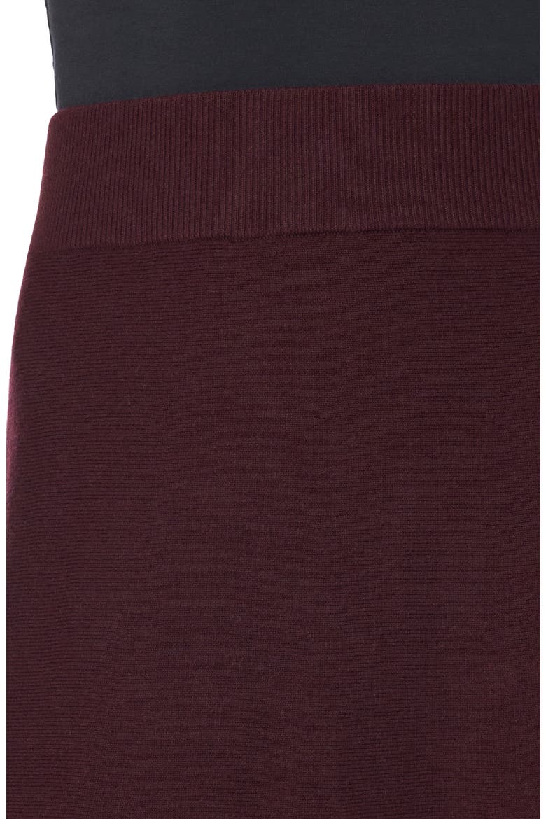 Flared Knit Midi Skirt, Alternate, color, WINETASTING