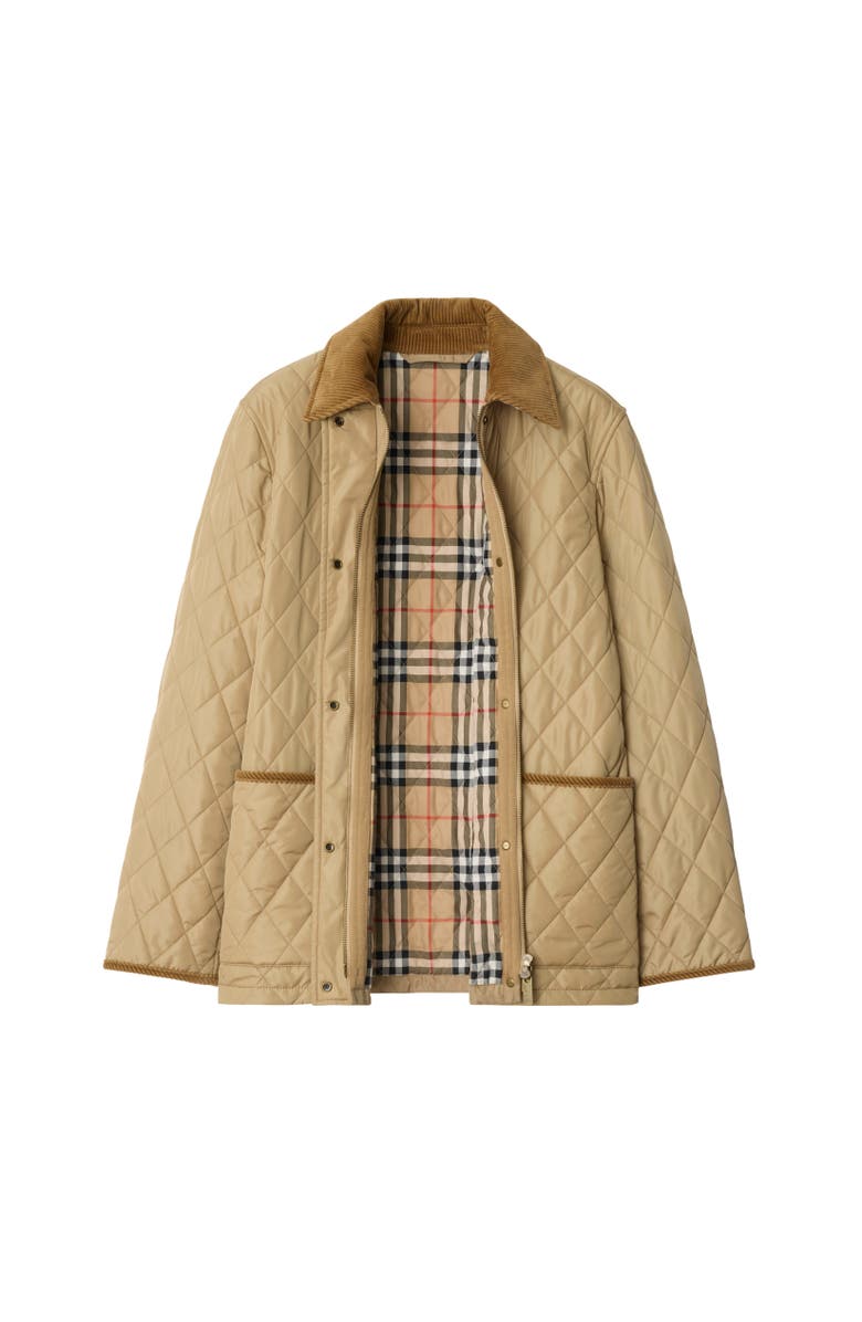 Burberry Quilted Nylon Jacket, Alternate, color, Flax