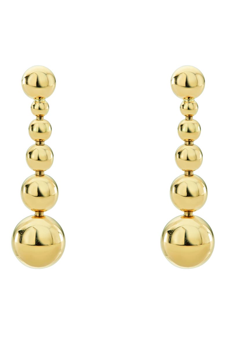 Caviar Ball Drop Dangle Earrings, Alternate, color, GOLD