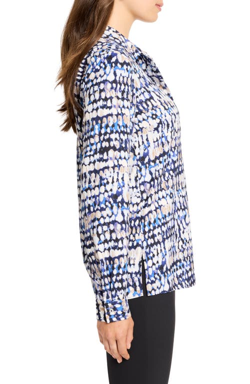 Nic + Zoe Nic+zoe Harvest Dot Button-up Shirt In Blue