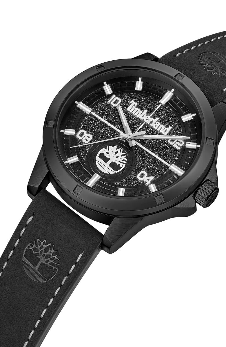 Timberland Quartz Analog Watch, Alternate, color, Black/ Black