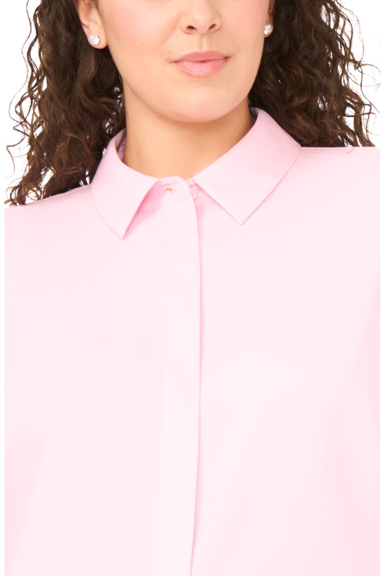 Button-Up Puff Sleeve Top, Alternate, color, BALLERINA