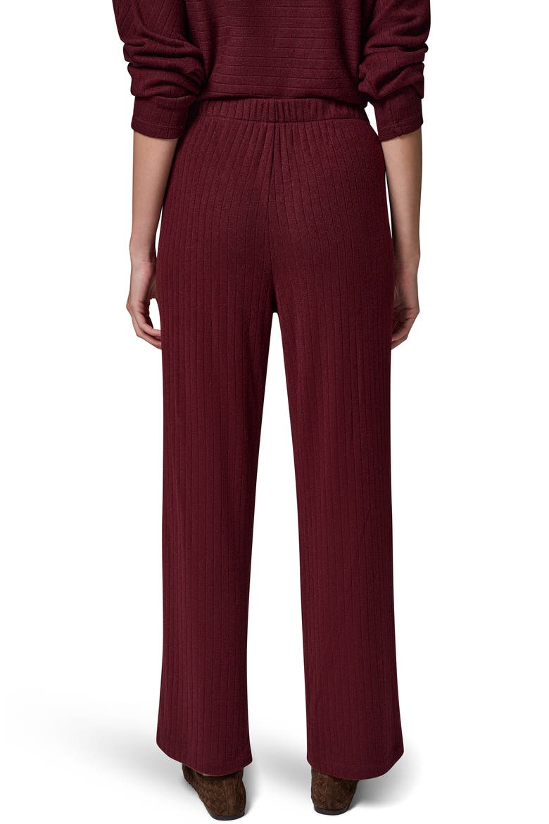 Brushed Rib Wide Leg Pants, Alternate, color, BLK CHERRY