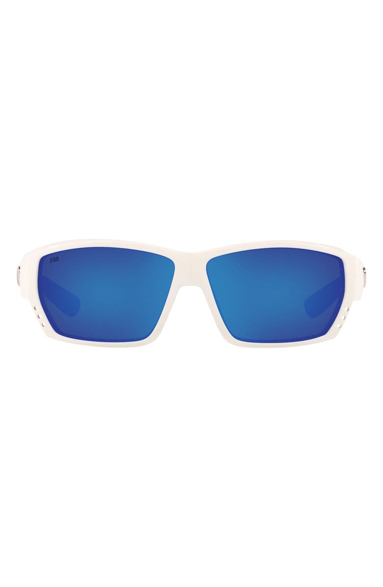 Costa Del Mar 62mm Polarized Wraparound Sunglasses, Main, color, White Blue