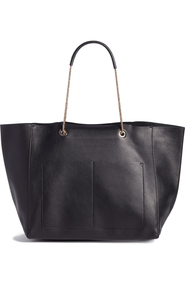 Sézane Gaby Leather Tote, Main, color,